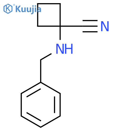 1-(Benzylamino)cyclobutane-1-carbonitrile structure