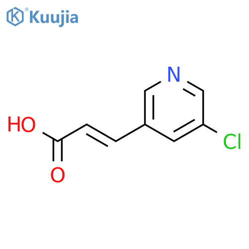 (2E)-3-(5-chloropyridin-3-yl)prop-2-enoic acid structure