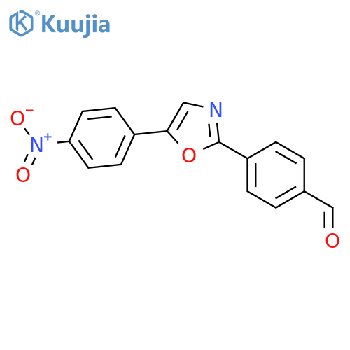 Benzaldehyde, 4-[5-(4-nitrophenyl)-2-oxazolyl]- structure