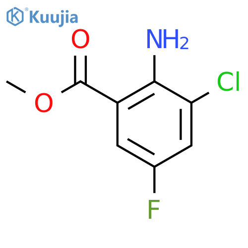 Methyl 2-amino-3-chloro-5-fluorobenzoate structure