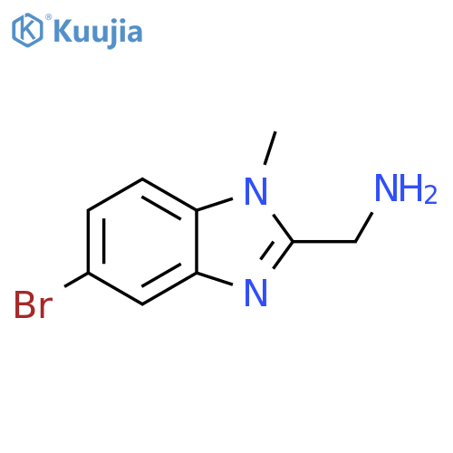 (5-bromo-1-methyl-1H-1,3-benzodiazol-2-yl)methanamine structure