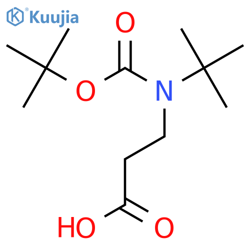 β-Alanine, N-[(1,1-dimethylethoxy)carbonyl]-N-(1,1-dimethylethyl)- structure