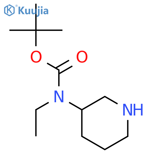 tert-butyl N-ethyl-N-(piperidin-3-yl)carbamate structure