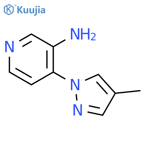 4-(4-methyl-1H-pyrazol-1-yl)pyridin-3-amine structure