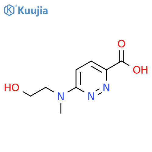 6-((2-Hydroxyethyl)(methyl)amino)pyridazine-3-carboxylic acid structure