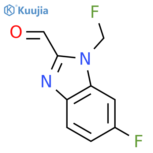 1H-Benzimidazole-2-carboxaldehyde,6-fluoro-1-(fluoromethyl)- structure