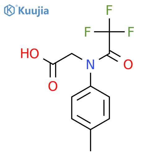 2-[2,2,2-trifluoro-N-(4-methylphenyl)acetamido]acetic acid structure