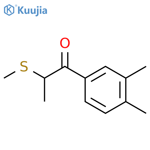 1-(3,4-Dimethylphenyl)-2-(methylsulfanyl)propan-1-one structure