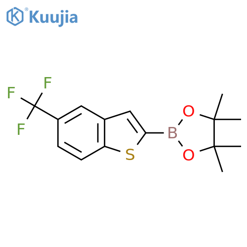 4,4,5,5-tetramethyl-2-[5-(trifluoromethyl)benzothiophen-2-yl]-1,3,2-dioxaborolane structure