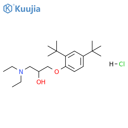 1-(2,4-di-tert-butylphenoxy)-3-(diethylamino)propan-2-ol hydrochloride structure