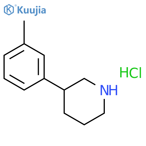 3-(3-Methylphenyl)piperidine hydrochloride structure