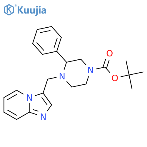 tert-butyl 4-({imidazo[1,2-a]pyridin-3-yl}methyl)-3-phenylpiperazine-1-carboxylate structure
