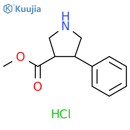 methyl 4-phenylpyrrolidine-3-carboxylate hydrochloride, trans structure
