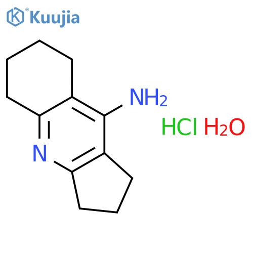 1H,2H,3H,5H,6H,7H,8H-cyclopenta[b]quinolin-9-amine hydrate hydrochloride structure