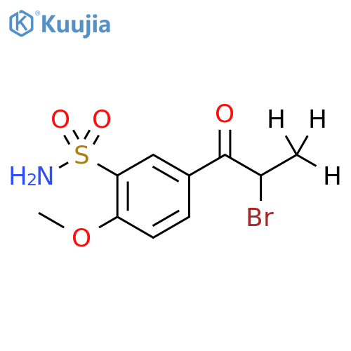 2-Bromo-1-(4’-methoxy-3’-sulfonamidophenyl)-1-propanone-methyl-d3 structure