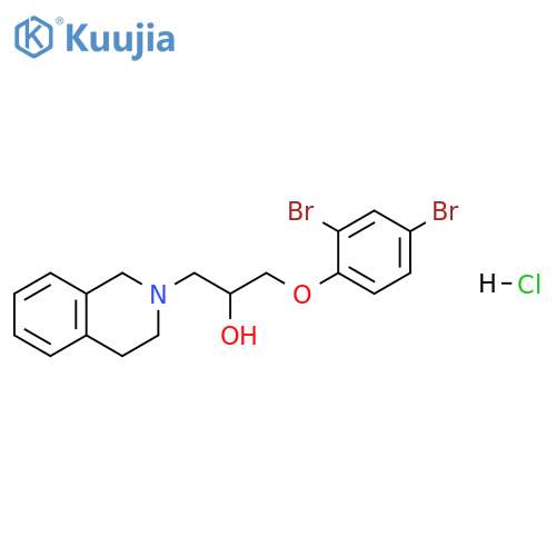 1-(2,4-dibromophenoxy)-3-(1,2,3,4-tetrahydroisoquinolin-2-yl)propan-2-ol hydrochloride structure