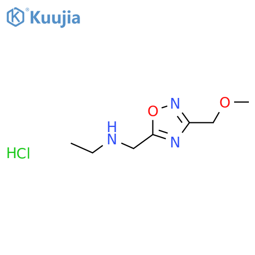 N-{3-(Methoxymethyl)-1,2,4-oxadiazol-5-yl-methyl}ethanamine hydrochloride structure