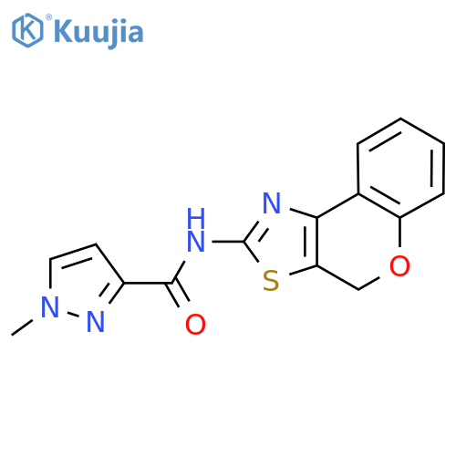 N-{4H-chromeno4,3-d1,3thiazol-2-yl}-1-methyl-1H-pyrazole-3-carboxamide structure