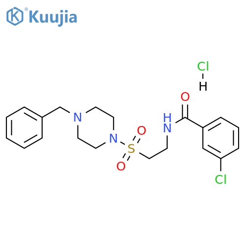 N-{2-(4-benzylpiperazin-1-yl)sulfonylethyl}-3-chlorobenzamide hydrochloride structure