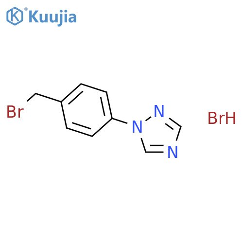 1-(4-(Bromomethyl)phenyl)-1H-1,2,4-triazole hydrobromide structure