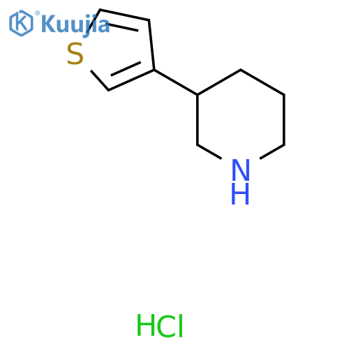 3-(Thiophen-3-yl)piperidine hydrochloride structure