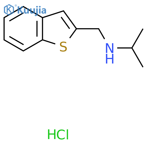 N-(1-Benzothiophen-2-ylmethyl)propan-2-amine;hydrochloride structure