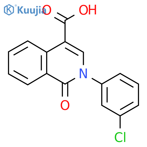 2-(3-Chlorophenyl)-1-oxo-1,2-dihydroisoquinoline-4-carboxylic acid structure
