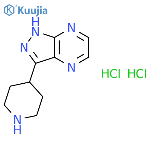 3-Piperidin-4-yl-1H-pyrazolo3,4-bpyrazine Dihydrochloride structure