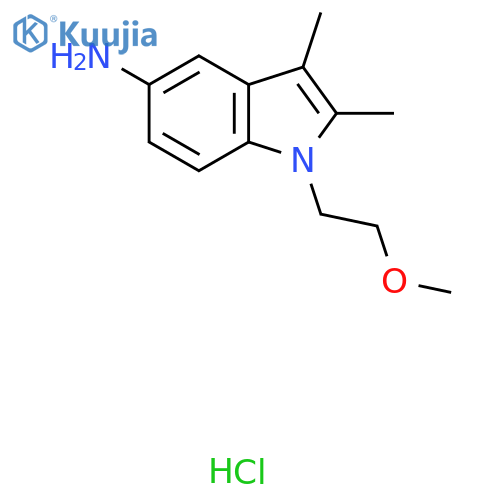 1-(2-Methoxy-ethyl)-2,3-dimethyl-1H-indol-5-ylamine hydrochloride structure