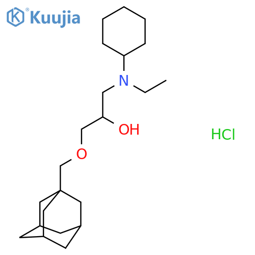 N-{3-(adamantan-1-yl)methoxy-2-hydroxypropyl}-N-ethylcyclohexanamine hydrochloride structure