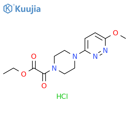 ethyl 2-4-(6-methoxypyridazin-3-yl)piperazin-1-yl-2-oxoacetate hydrochloride structure