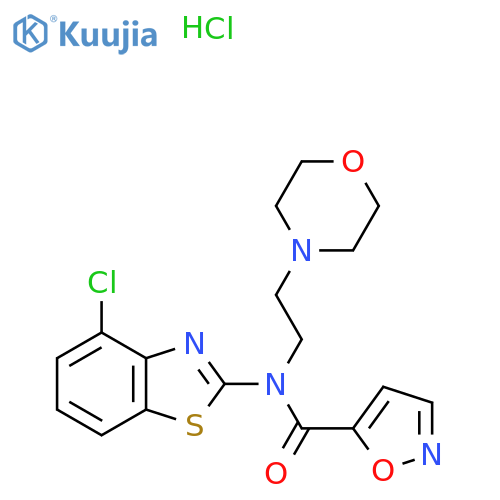 N-(4-chloro-1,3-benzothiazol-2-yl)-N-2-(morpholin-4-yl)ethyl-1,2-oxazole-5-carboxamide hydrochloride structure
