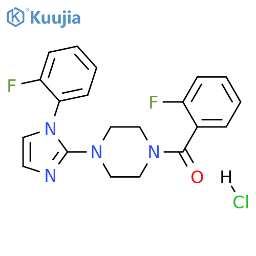 1-(2-fluorobenzoyl)-4-[1-(2-fluorophenyl)-1H-imidazol-2-yl]piperazine hydrochloride structure