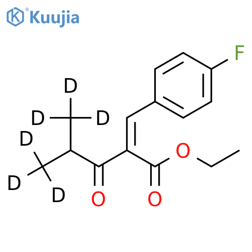 Ethyl 3-(4-Fluorophenyl)-2-(2-methylpropionyl)propenoate-d6 structure