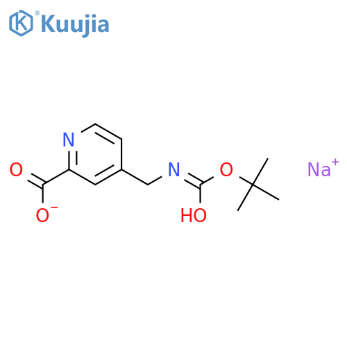 Sodium 4-[({[(2-methyl-2-propanyl)oxy]carbonyl}amino)methyl]-2-py Ridinecarboxylate structure