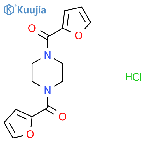 [4-(Furan-2-carbonyl)-piperazin-1-yl]-furan-2-yl-methanone hydrochloride structure