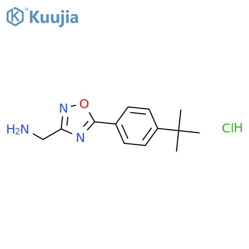 C-[5-(4-tert-Butyl-phenyl)-[1,2,4]oxadiazol-3-yl]-methylamine hydrochloride structure