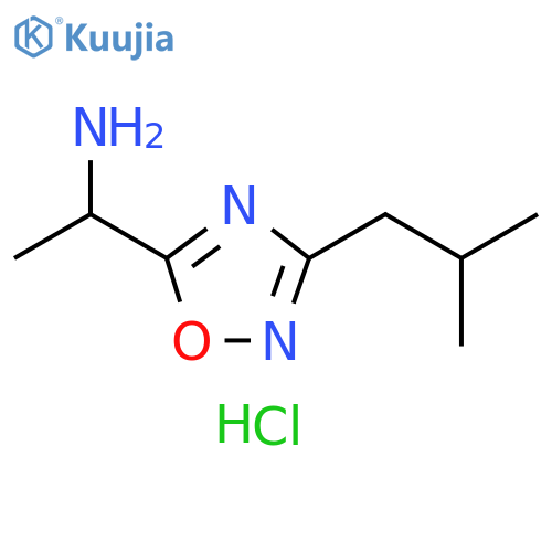 [1-(3-Isobutyl-1,2,4-oxadiazol-5-yl)ethyl]amine hydrochloride structure