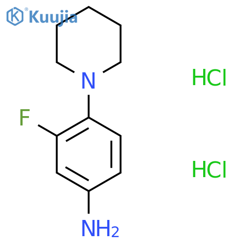3-Fluoro-4-(piperidin-1-yl)aniline dihydrochloride structure