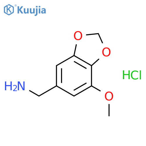C-(7-Methoxy-benzo[1,3]dioxol-5-yl)-methylamine hydrochloride structure