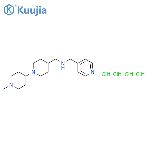 [(1'-Methyl-1,4'-bipiperidin-4-yl)methyl]-(pyridin-4-ylmethyl)amine tetrahydrochloride structure