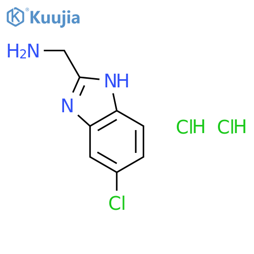 1-(5-chloro-1H-1,3-benzodiazol-2-yl)methanamine dihydrochloride structure