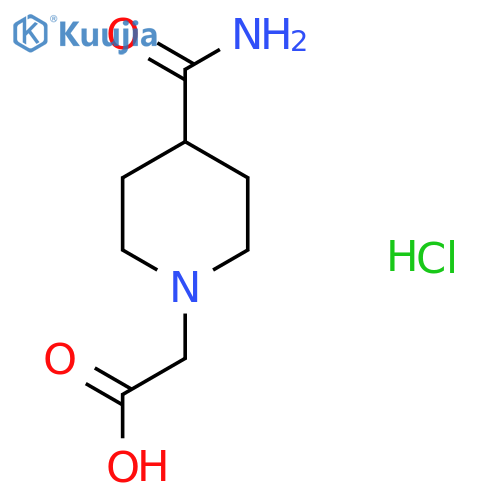 2-(4-carbamoylpiperidin-1-yl)acetic acid hydrochloride structure