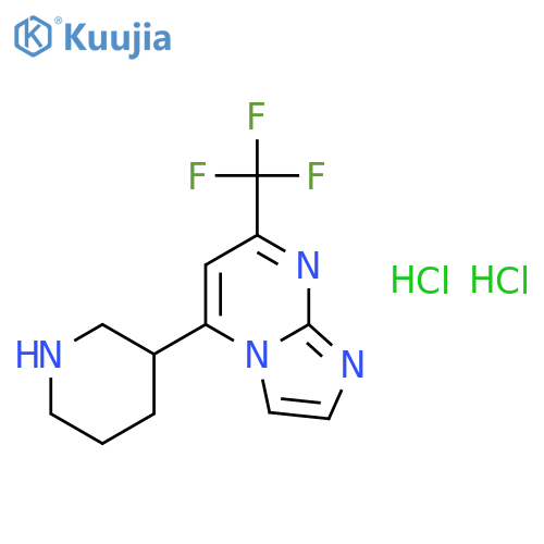 5-Piperidin-3-yl-7-trifluoromethyl-imidazo1,2-a-pyrimidine Dihydrochloride structure