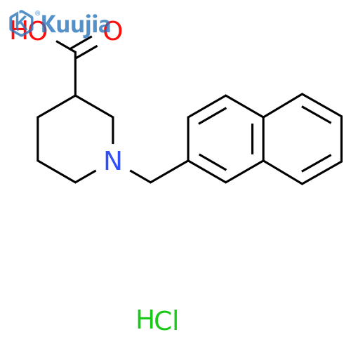 1-(2-Naphthylmethyl)piperidine-3-carboxylic acid hydrochloride structure