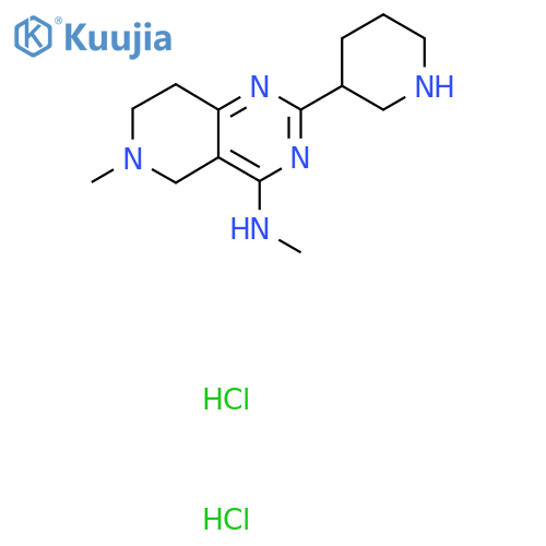N,6-Dimethyl-2-piperidin-3-yl-7,8-dihydro-5H-pyrido[4,3-d]pyrimidin-4-amine;dihydrochloride structure