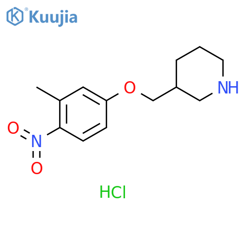 3-(3-Methyl-4-nitrophenoxy)methylpiperidine Hydrochloride structure