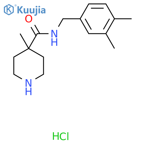 N-(3,4-Dimethylbenzyl)-4-methylpiperidine-4-carboxamide hydrochloride structure
