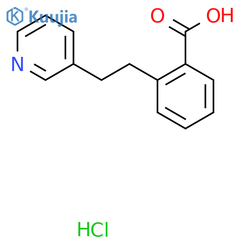 2-(2-Pyridin-3-ylethyl)benzoic acid hydrochloride structure