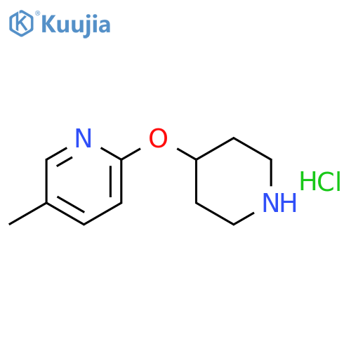 5-Methyl-2-(piperidin-4-yloxy)pyridine hydrochloride structure